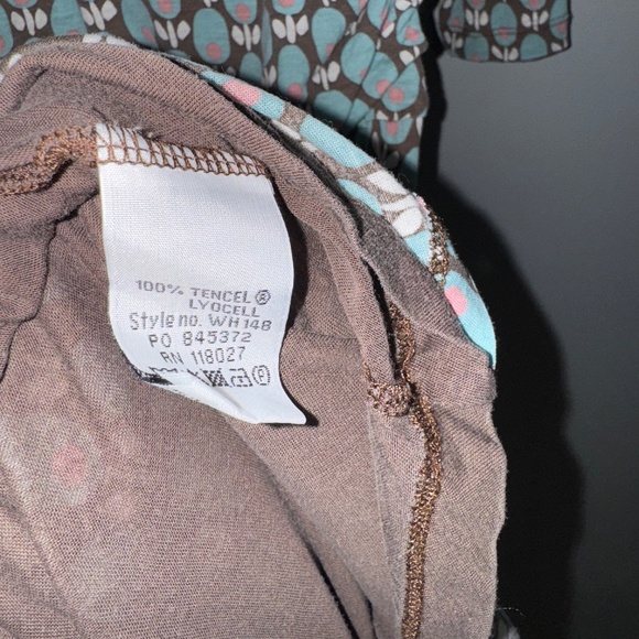 Boden Jersey Knit Faux Wrap Fit and Flare Swing Olive Dress Size 16L 16 Long - Picture 3 of 7